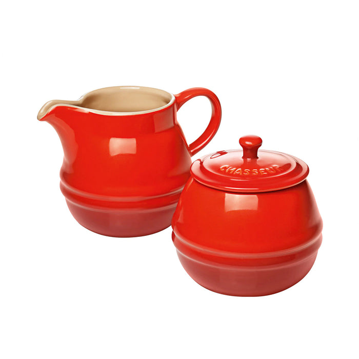 Chasseur Sugar and Creamer Set Red