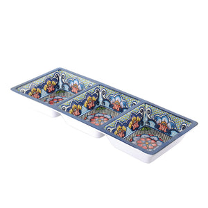 Prepara Three Section Tray - Blue