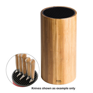 Icon Chef  Bamboo Knife Block with S/S Base