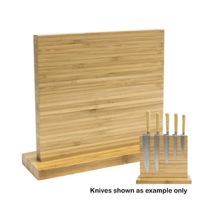 Icon Chef Bamboo Magnetic Duo Knife Block- FREE SHIPPING