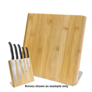 Icon Chef Magnetic DUuoKnife Block with Metal Strips, Bamboo- FREE SHIPPING